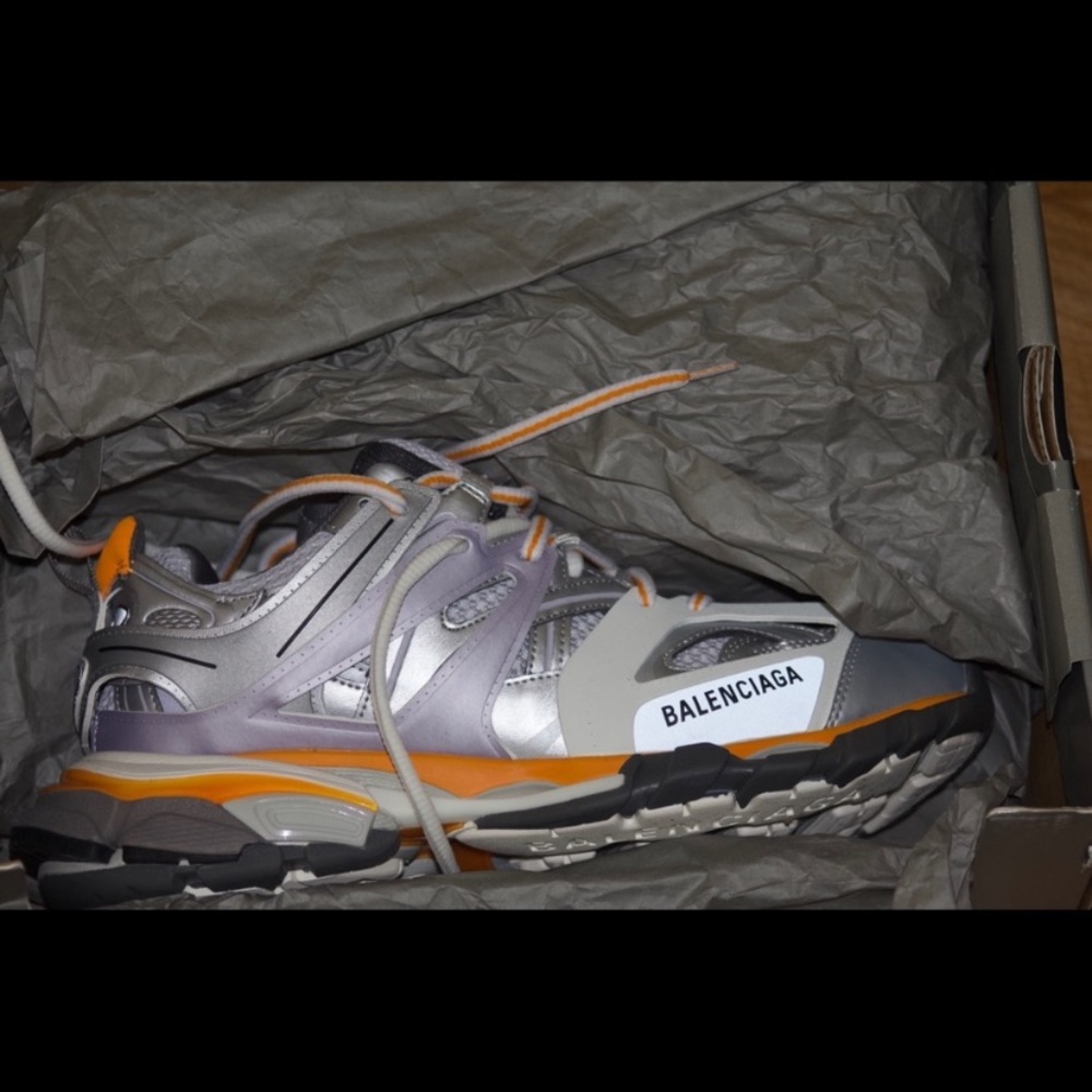 Balenciaga trainers track 3.0 grey orange size 41